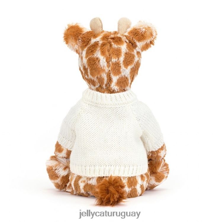 juguete Jellycat jirafa tímida con jersey crema personalizado naranja T88T62240