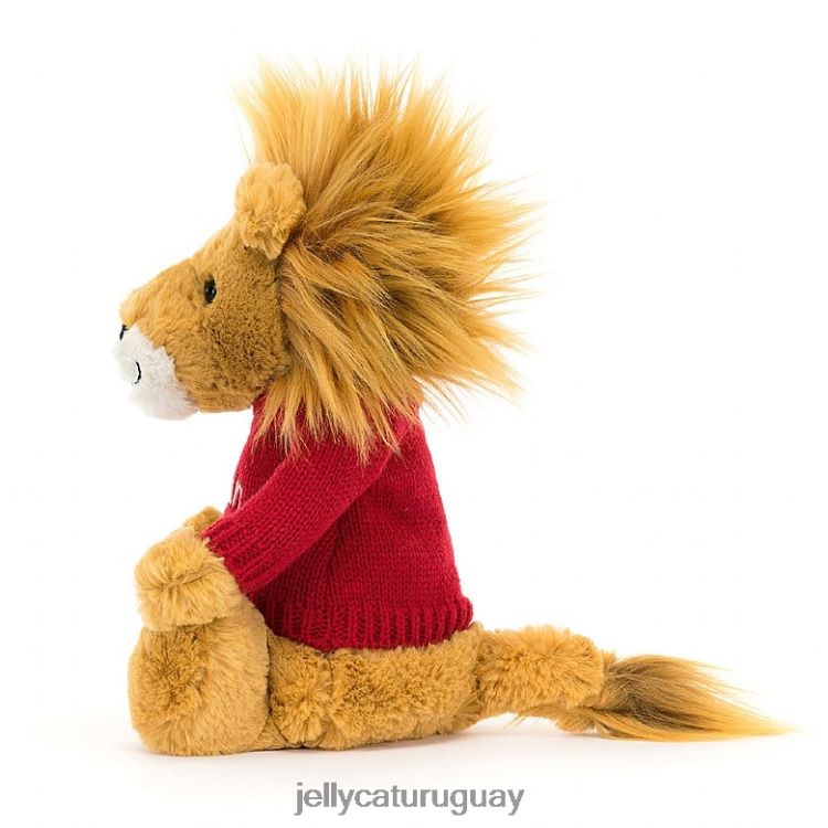 juguete Jellycat león tímido con jersey rojo personalizado amarillo T88T62546