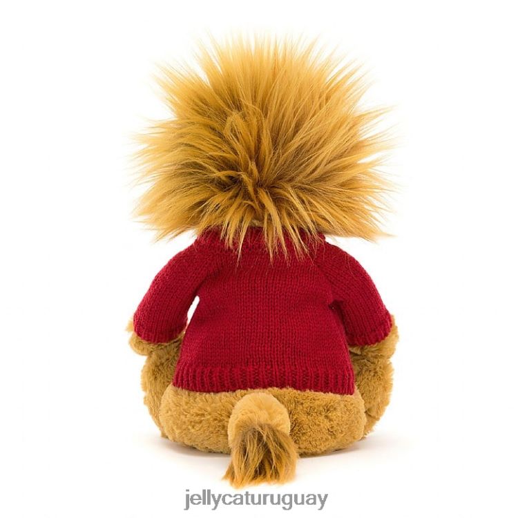juguete Jellycat león tímido con jersey rojo personalizado amarillo T88T62546