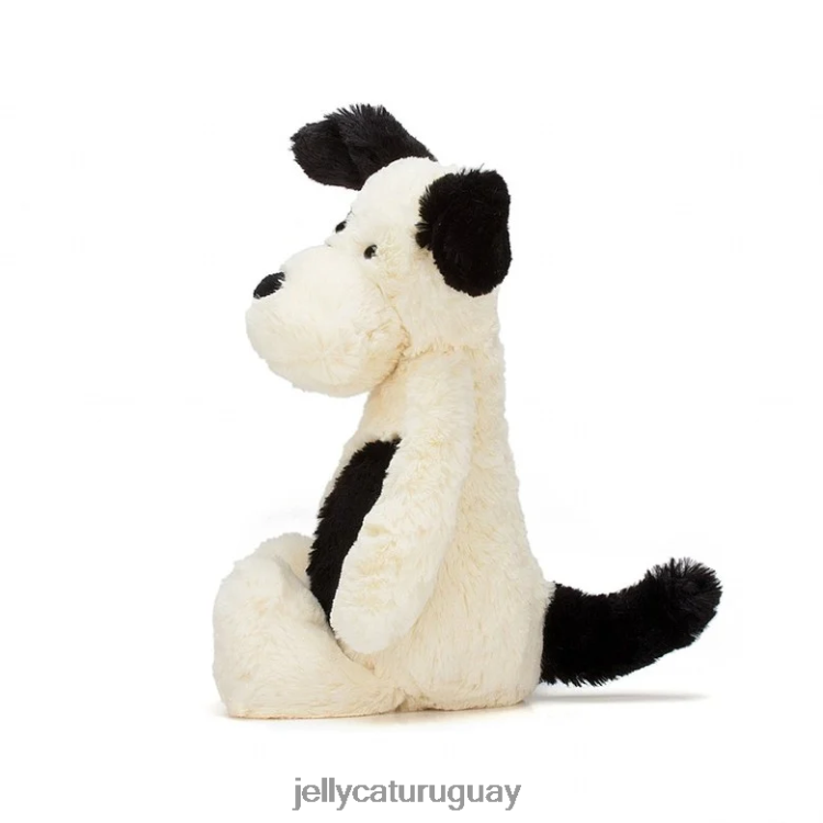 juguete Jellycat tímido cachorro negro y crema en blanco y negro T88T62162