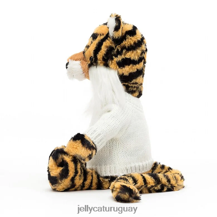 juguete Jellycat tigre tímido con jersey crema personalizado multicolor T88T62327