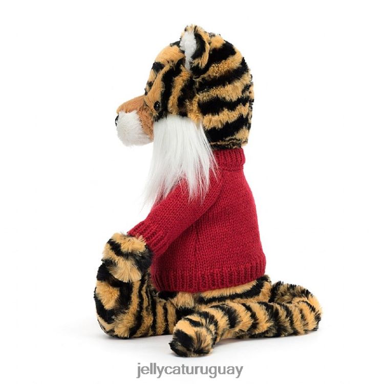 juguete Jellycat tigre tímido con jersey rojo personalizado multicolor T88T62313
