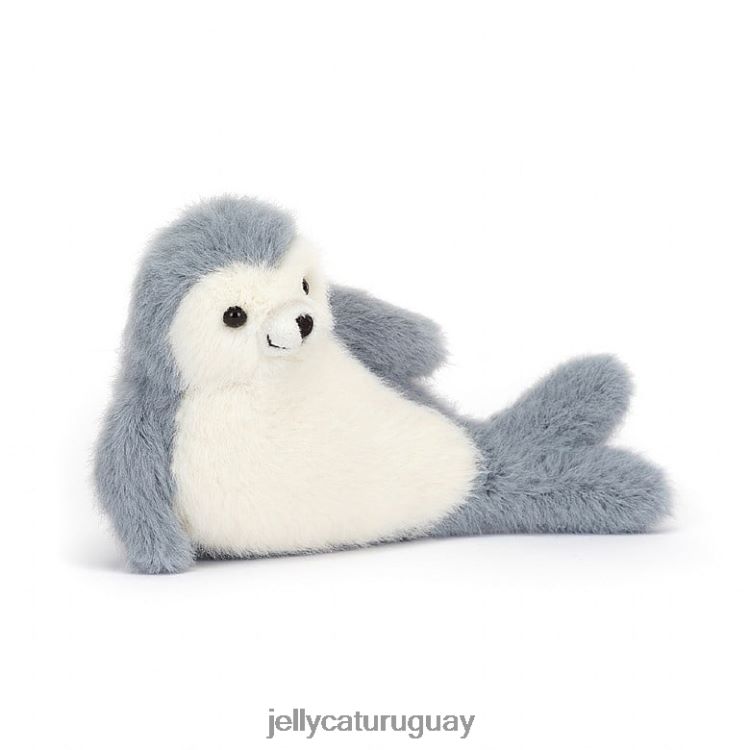 juguete Jellycat Nauticool Roly Poly Seal gris y blanco. T88T6285