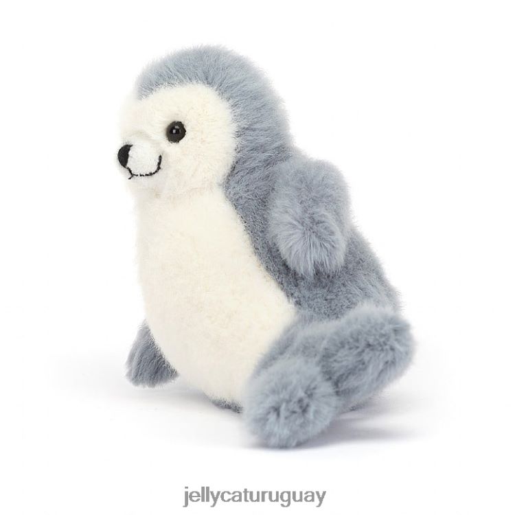 juguete Jellycat Nauticool Roly Poly Seal gris y blanco. T88T6285