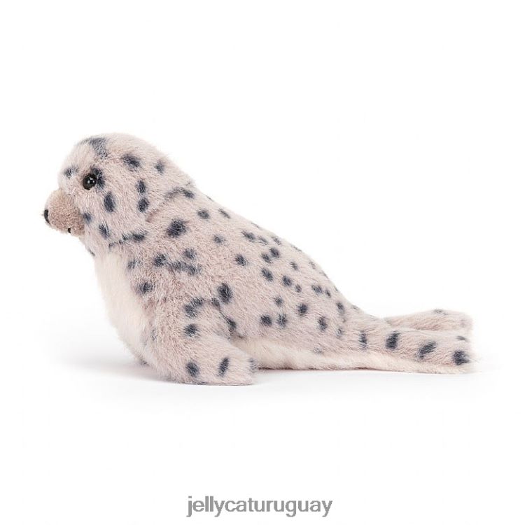 juguete Jellycat Nauticool Roly Poly Seal gris y blanco. T88T6285