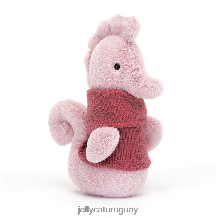 juguete Jellycat acogedora tripulación caballito de mar lila T88T62204