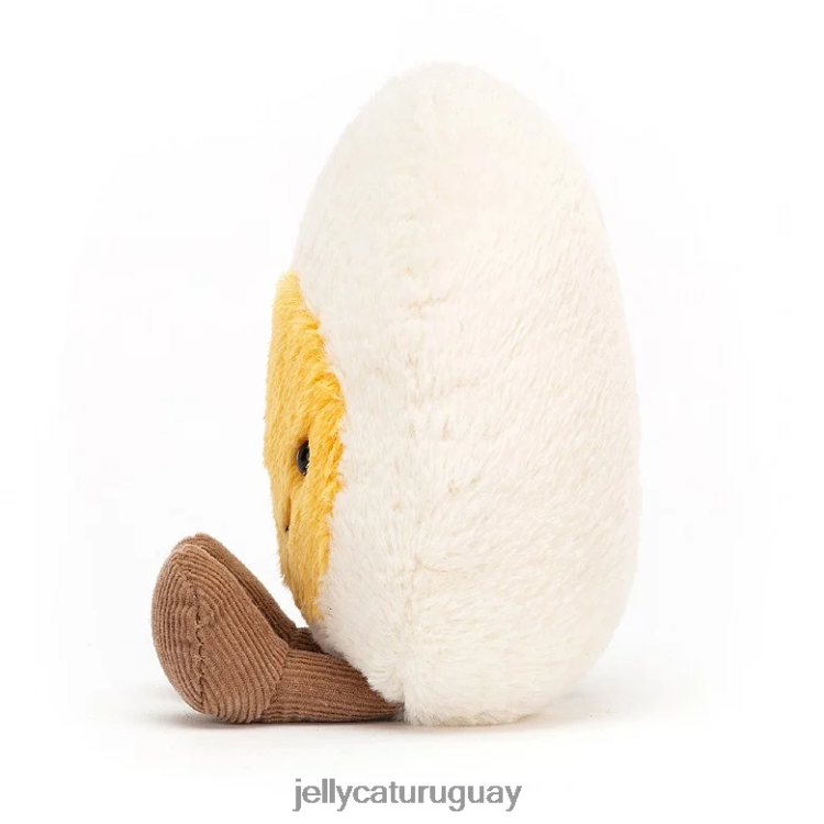 juguete Jellycat divertido huevo cocido chic blanco y amarillo T88T6255