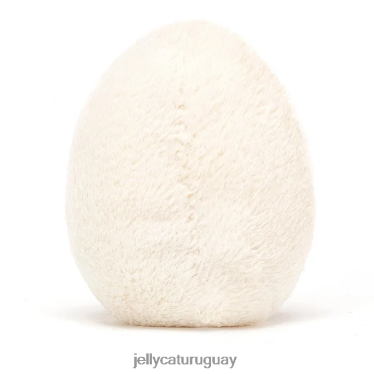 juguete Jellycat divertido huevo cocido friki amarillo y crema T88T6232