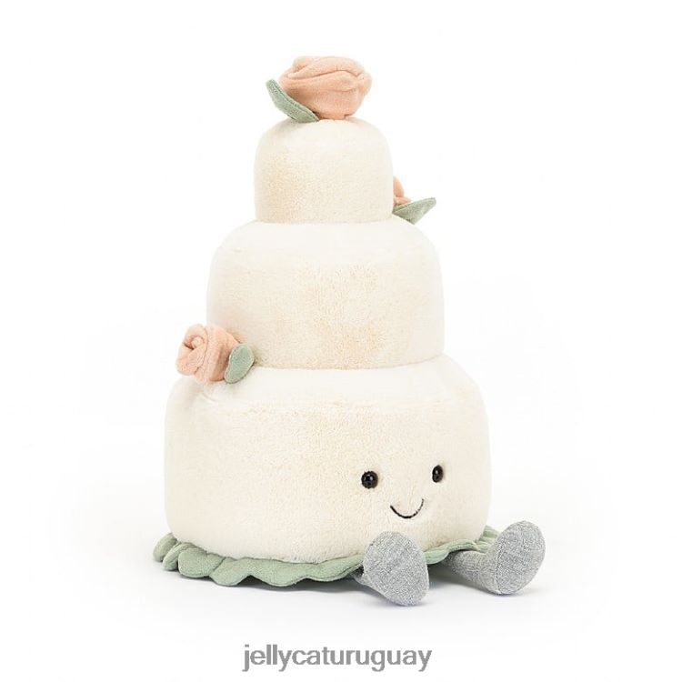 juguete Jellycat divertido pastel de bodas blanco T88T62364