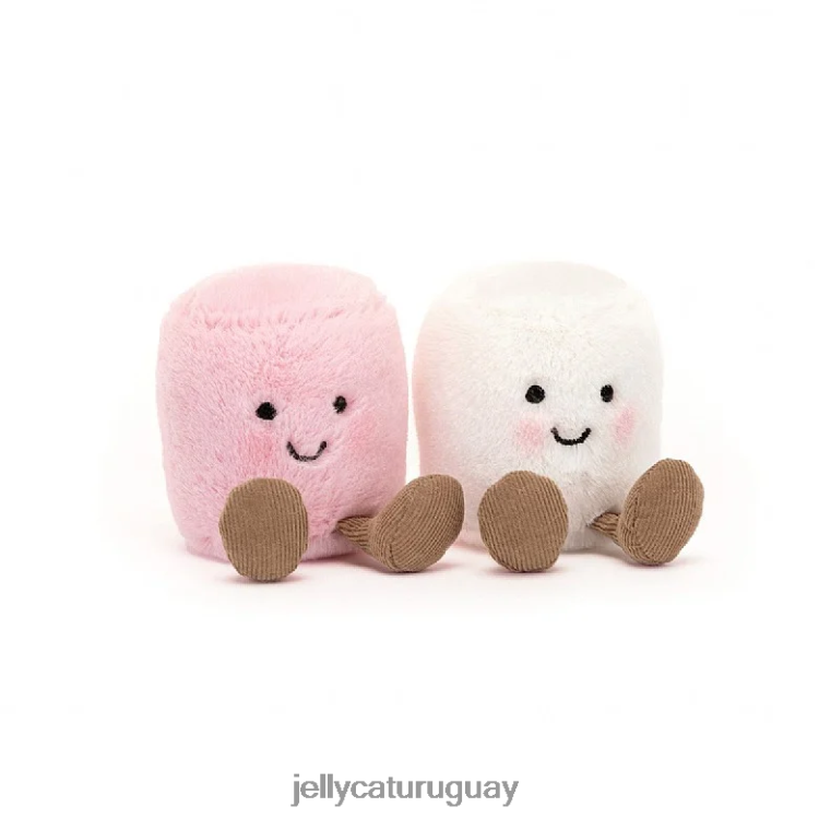 juguete Jellycat divertidos malvaviscos rosas y blancos multicolores T88T62603
