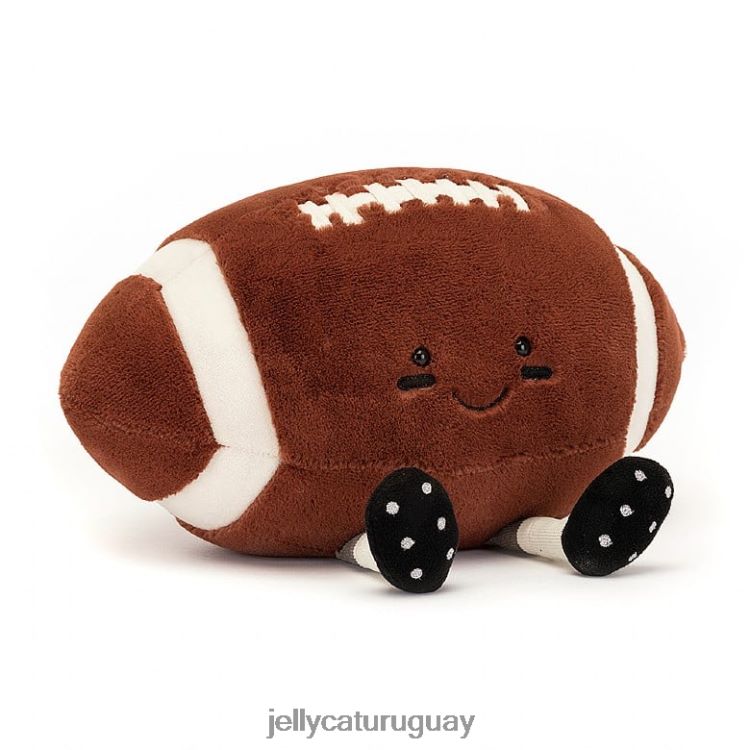 juguete Jellycat divertido deportes fútbol americano marrón y blanco T88T62108