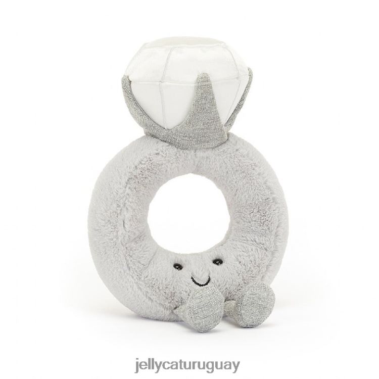 juguete Jellycat divertido anillo de diamantes gris T88T62530