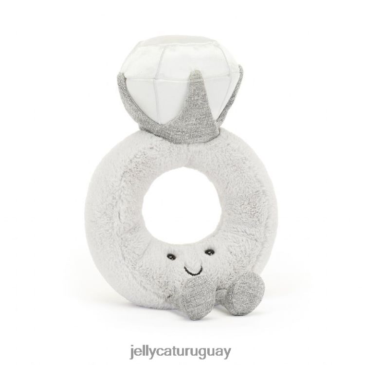 juguete Jellycat divertido anillo de diamantes gris T88T62535
