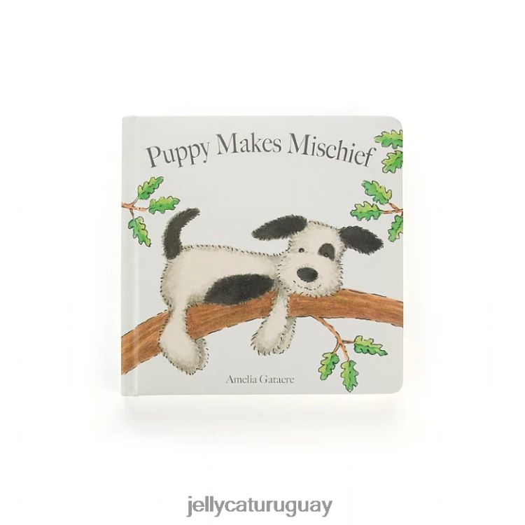 libro Jellycat Cachorro hace travesuras libro y cachorro tímido blanco y negro T88T62747