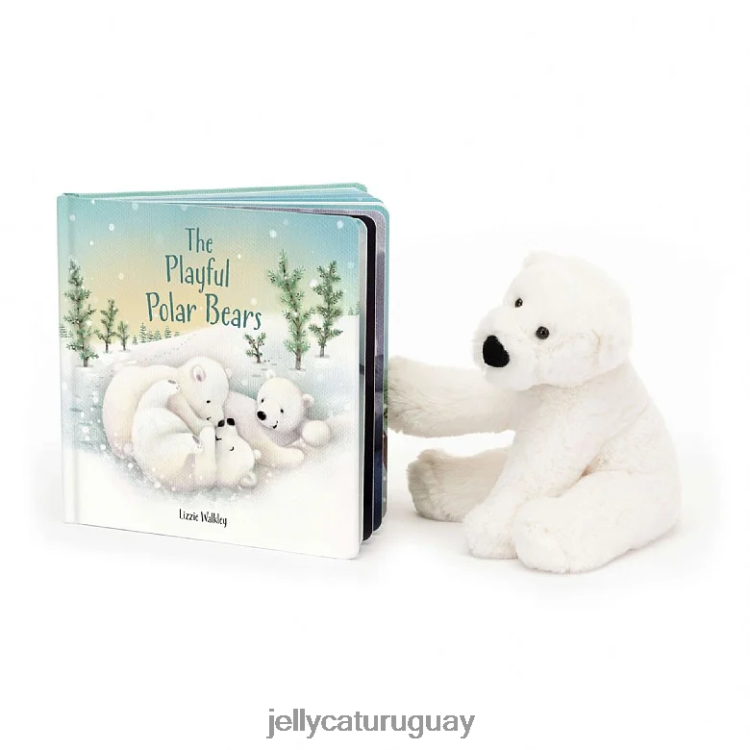 libro Jellycat el libro de los osos polares juguetones y el oso polar perry blanco T88T62554