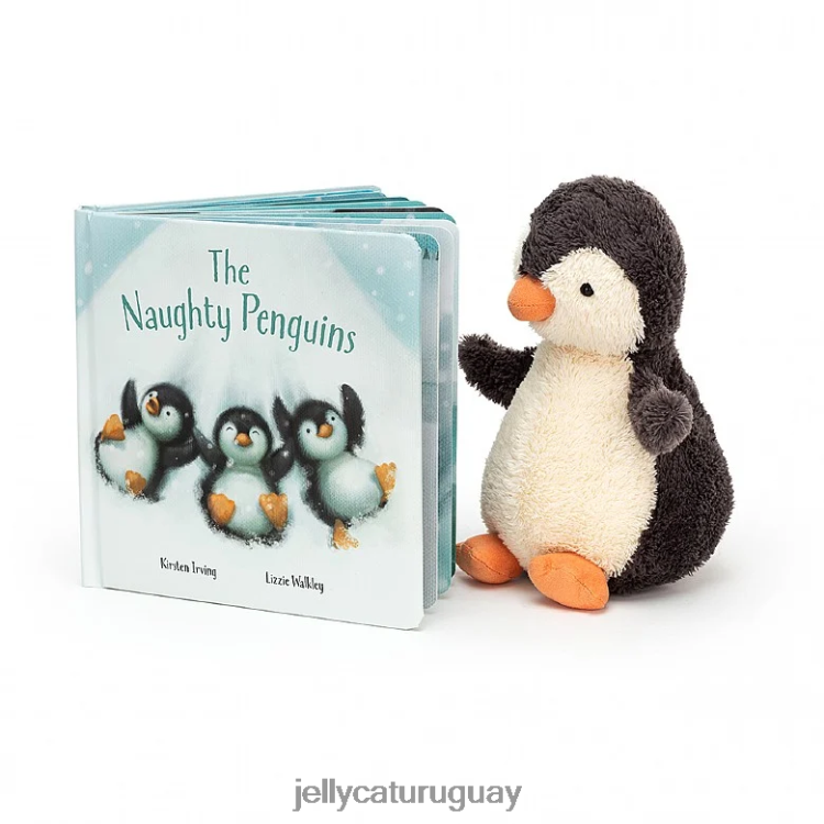 libro Jellycat el libro de los pingüinos traviesos y el pingüino maní gris T88T62649
