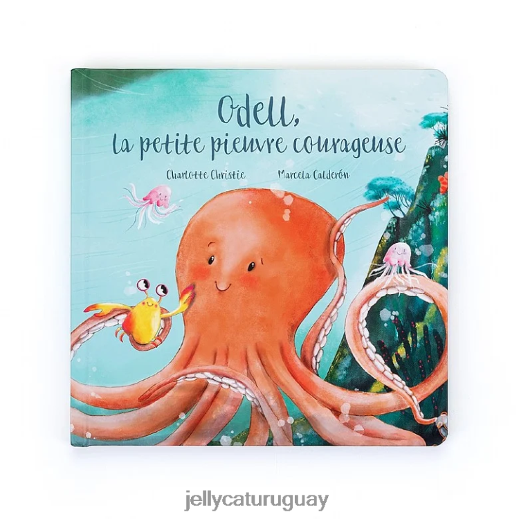 libro Jellycat odell la petite pieuvre Courage livre multicolor T88T62794