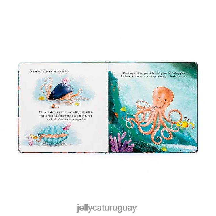libro Jellycat odell la petite pieuvre Courage livre multicolor T88T62794