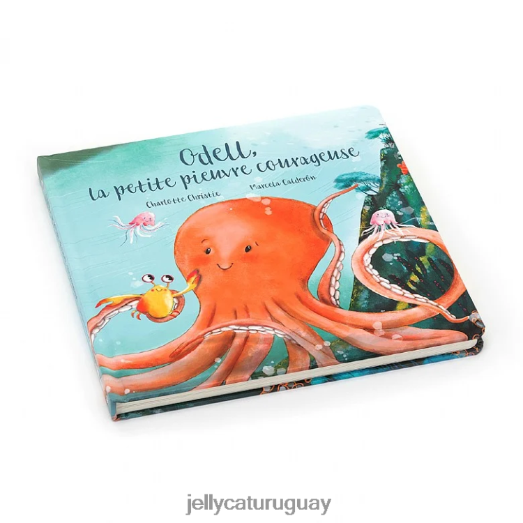 libro Jellycat odell la petite pieuvre Courage livre multicolor T88T62794