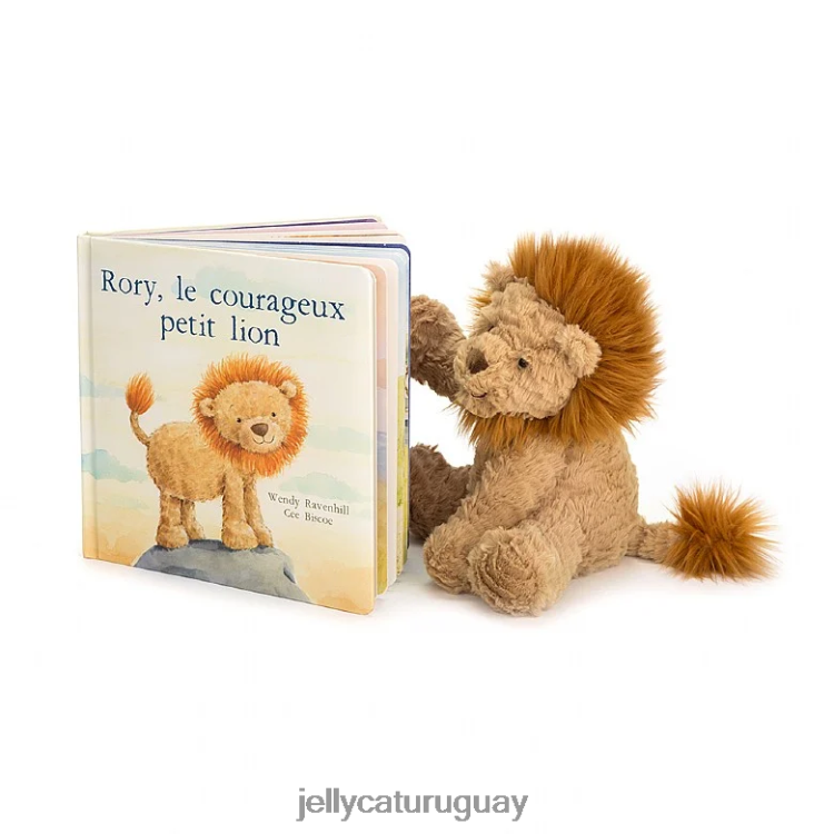libro Jellycat rory le valientes petit lion y fuddlewuddle lion tan T88T62719