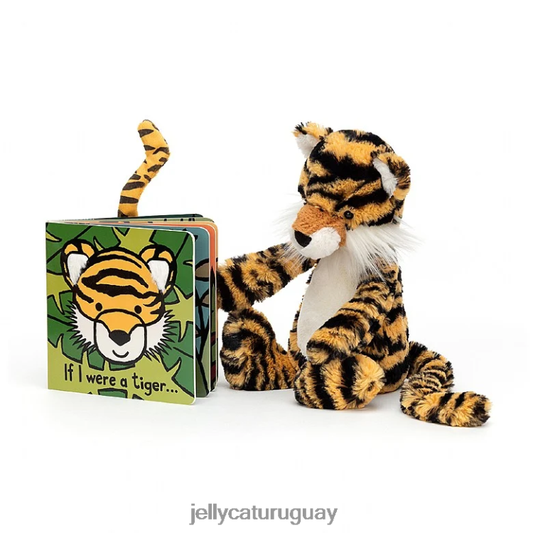 libro Jellycat Si yo fuera un libro de tigres y un tigre tímido multicolor T88T62786