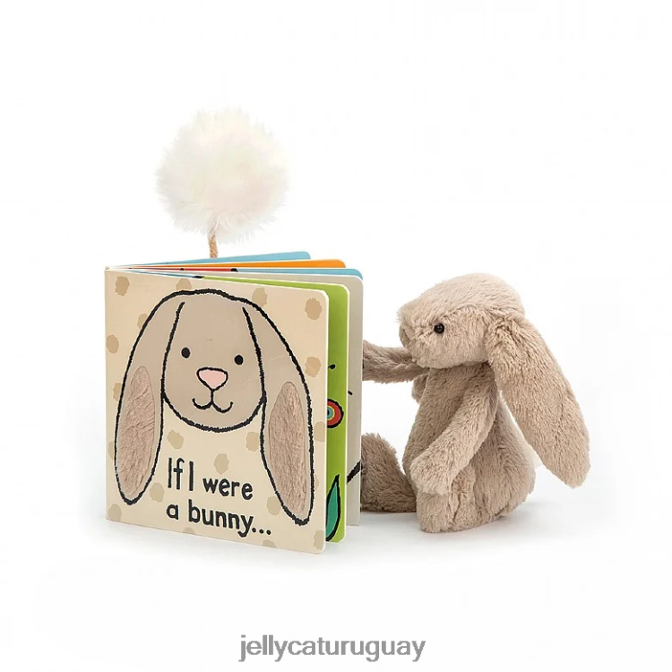 libro Jellycat si yo fuera un conejito libro y un conejito tímido beige T88T62711