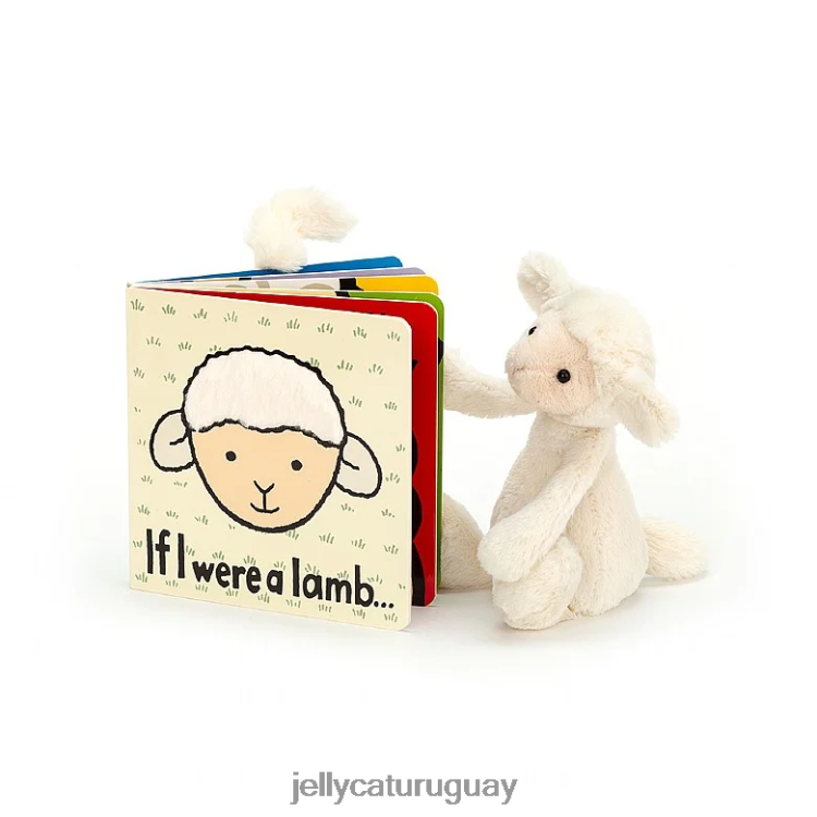 libro Jellycat si yo fuera un libro de cordero y una crema de cordero tímido T88T62735