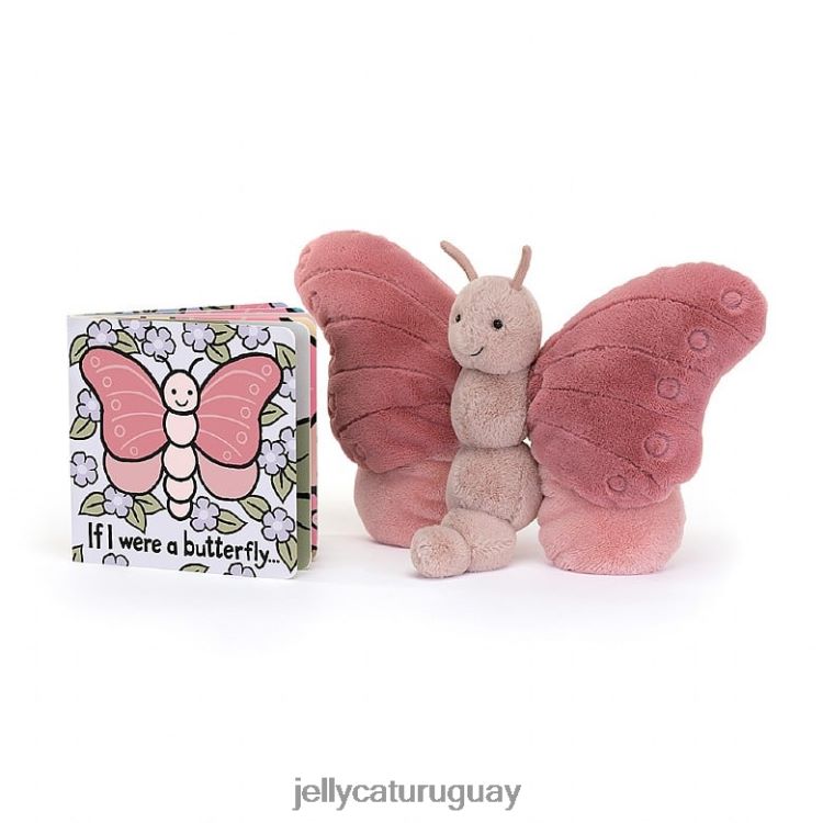 libro Jellycat si yo fuera un libro de mariposas y beatrice mariposa rosa T88T62766