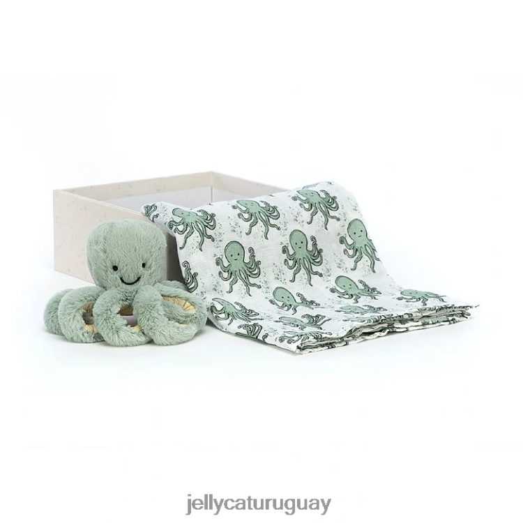 juguete Jellycat set de regalo odyssey pulpo verde T88T62750
