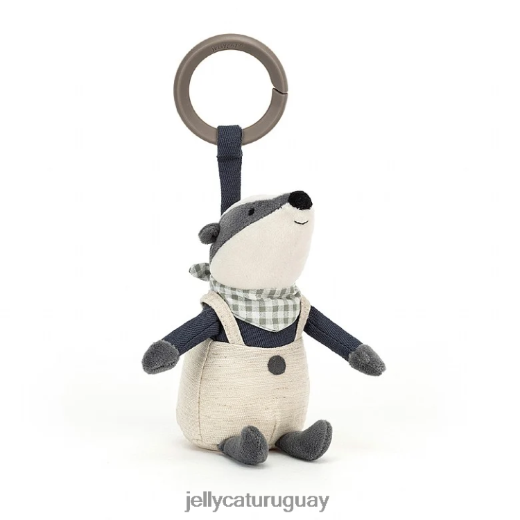 juguete Jellycat pequeño rambler tejón sonajero morado T88T62765