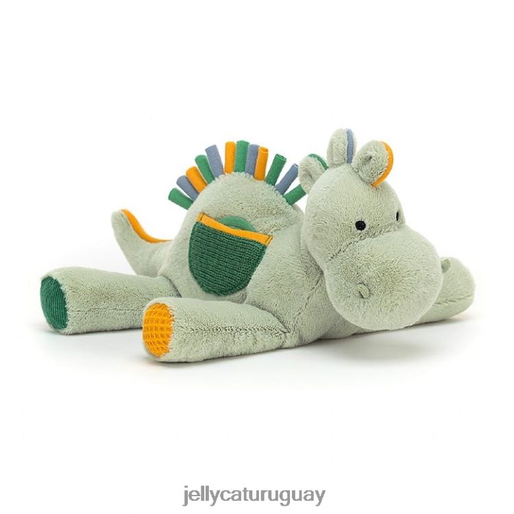 juguete Jellycat peek-a-boo dino actividad juguete verde T88T62769